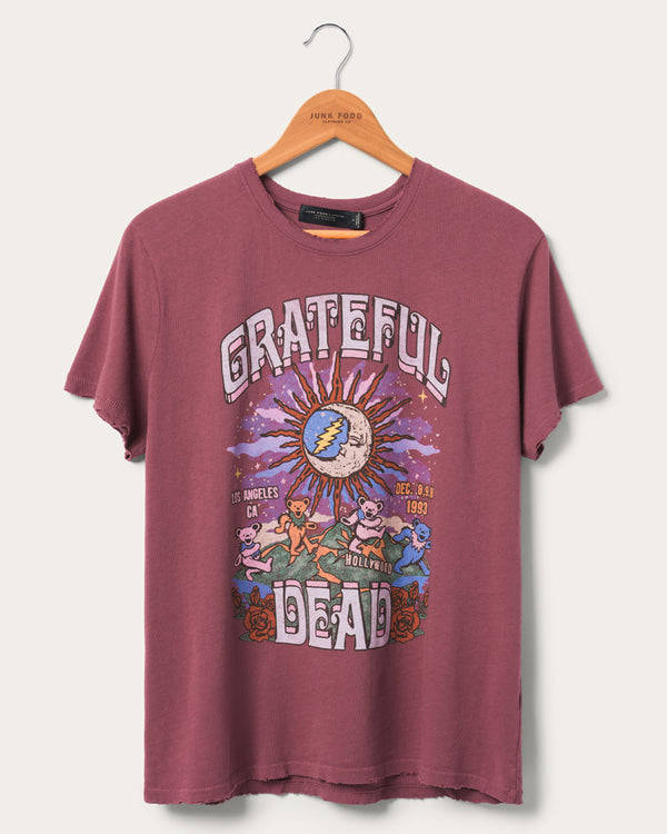 junk food clothing Women's Grateful Dead Los Angeles Vintage Tee Roan Rouge