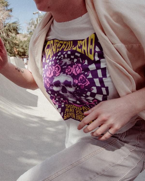 Junk Food Clothing Women's Grateful Dead Santa Barbara Vintage Tee Vintage White