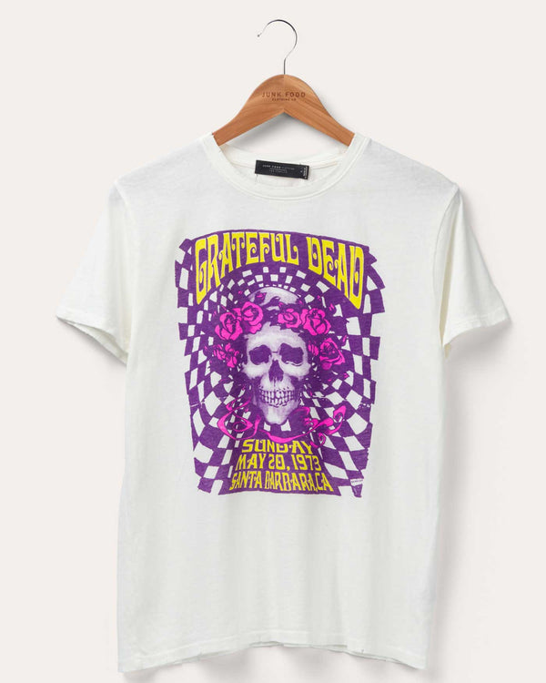 junk food clothing Women's Grateful Dead Santa Barbara Vintage Tee Vintage White