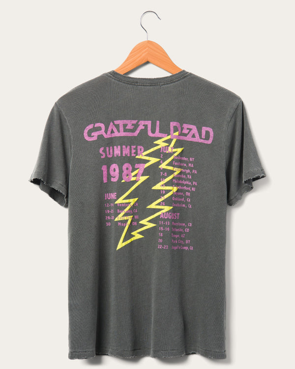 Junk Food Clothing Women's Grateful Dead Summer Tour 1987 Vintage Tee Vintage Black