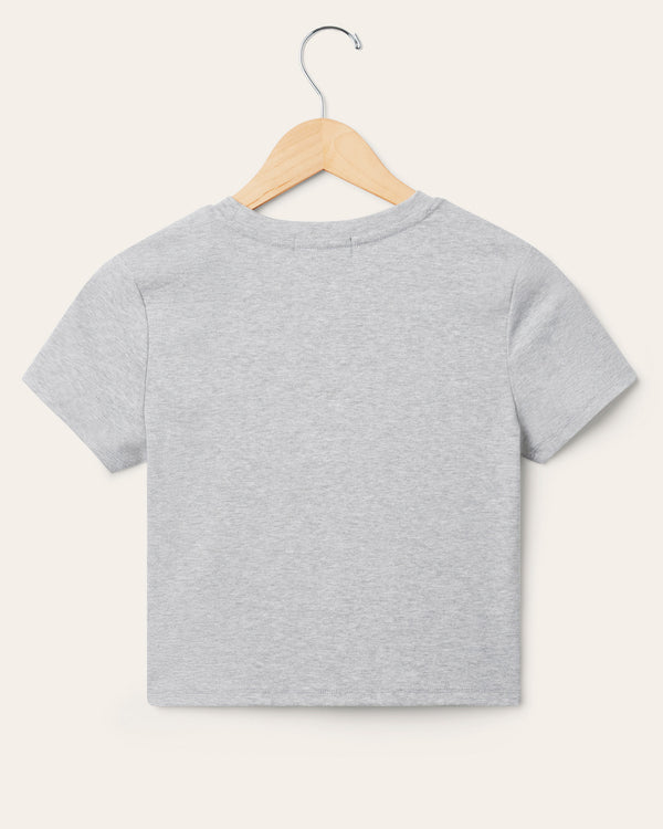 Junk Food Clothing Women's Green Bay Packers Sideline Baby Tee Heather Grey