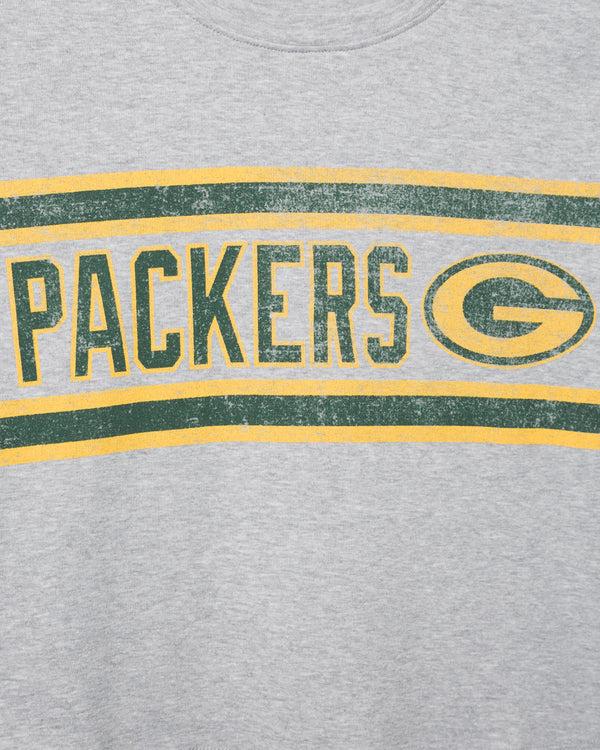 Junk Food Clothing Women's Green Bay Packers Sideline Baby Tee Heather Grey