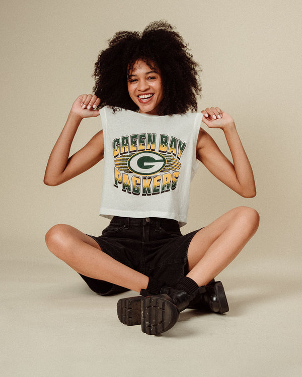 Junk Food Clothing Women's Green Bay Packers Tank White