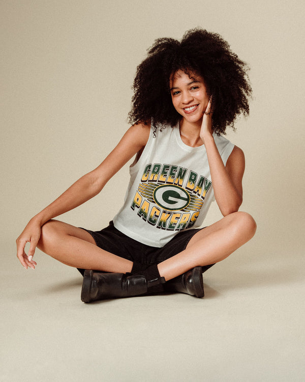 Junk Food Clothing Women's Green Bay Packers Tank White