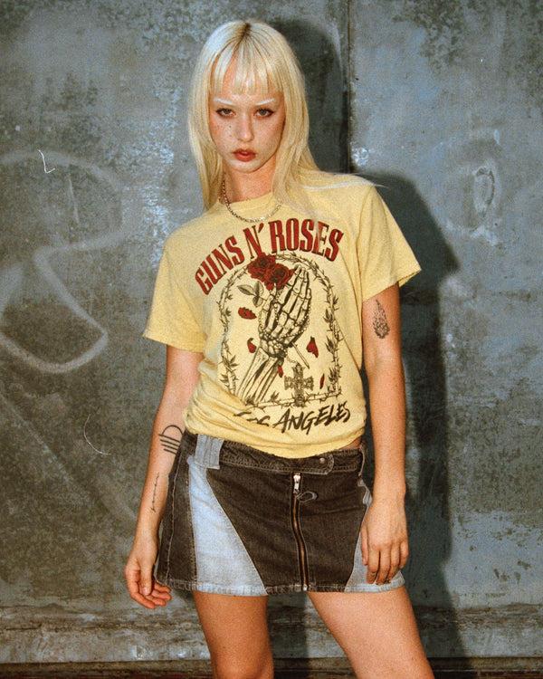 Junk Food Clothing Women's Guns N' Roses Los Angeles Vintage Tee Dusty Citron