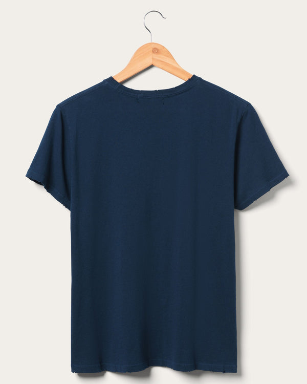 Junk Food Clothing Women's Houston Texans Vintage Tee Navy