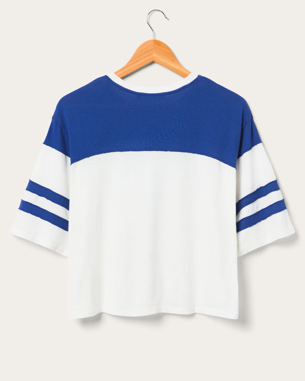 Junk Food Clothing Women's Indianapolis Colts Hail Mary Tee Sugar/Liberty