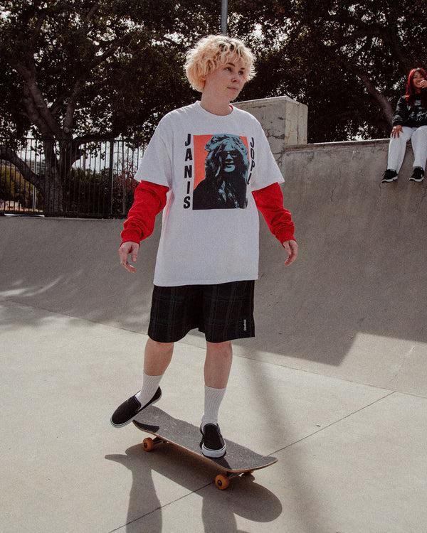 Junk Food Clothing Women's Janis Joplin Flea Market Tee White