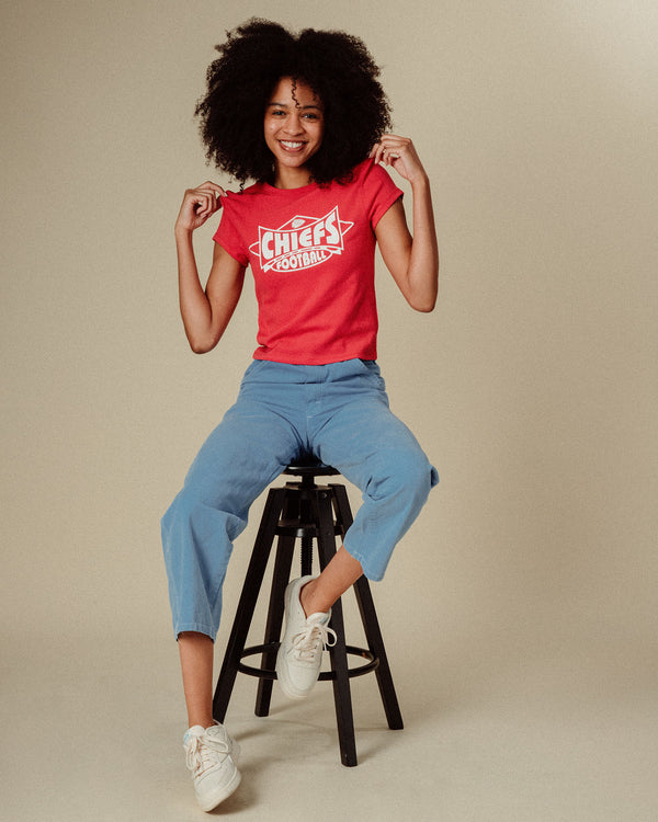 Junk Food Clothing Women's Kansas City Chiefs Baby Tee Licorice