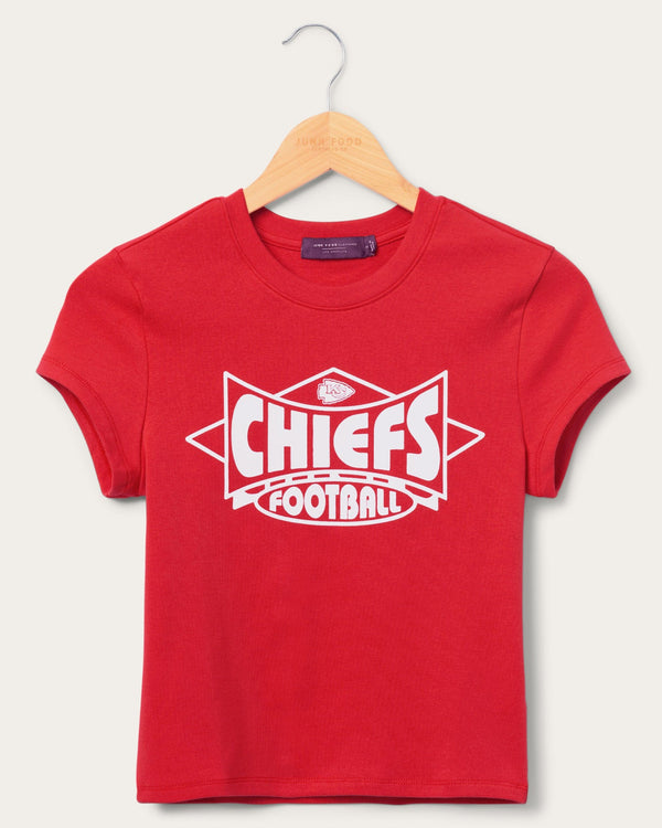 junk food clothing Women's Kansas City Chiefs Baby Tee Licorice