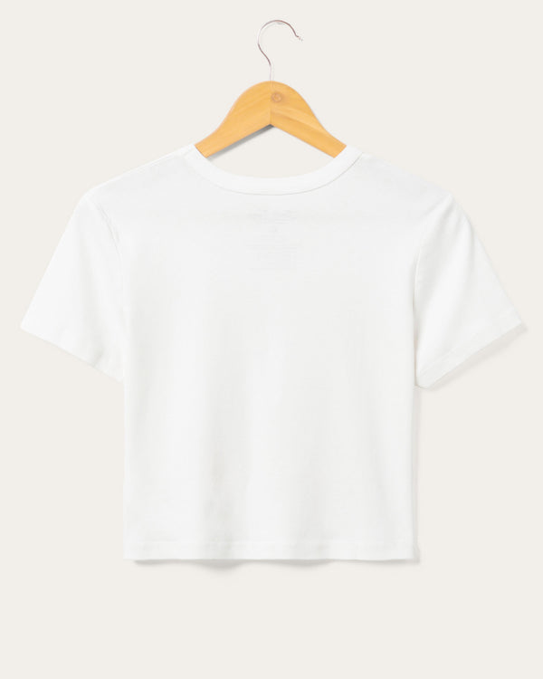 Junk Food Clothing Women's Kansas City Chiefs Baby Tee Vintage White