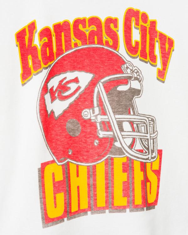 Junk Food Clothing Women's Kansas City Chiefs Baby Tee Vintage White