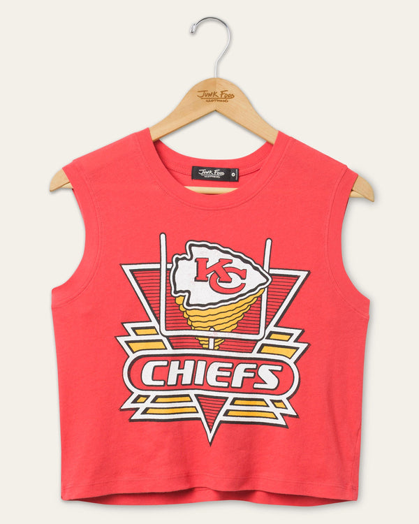 junk food clothing Women's Kansas City Chiefs Field Goal Tank Licorice