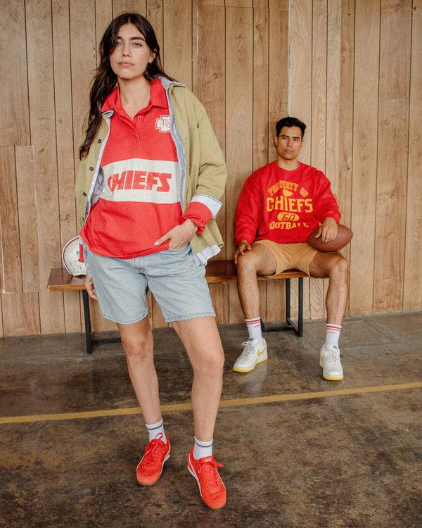Junk Food Clothing Women's Kansas City Chiefs Rugby Long Sleeve Licorice