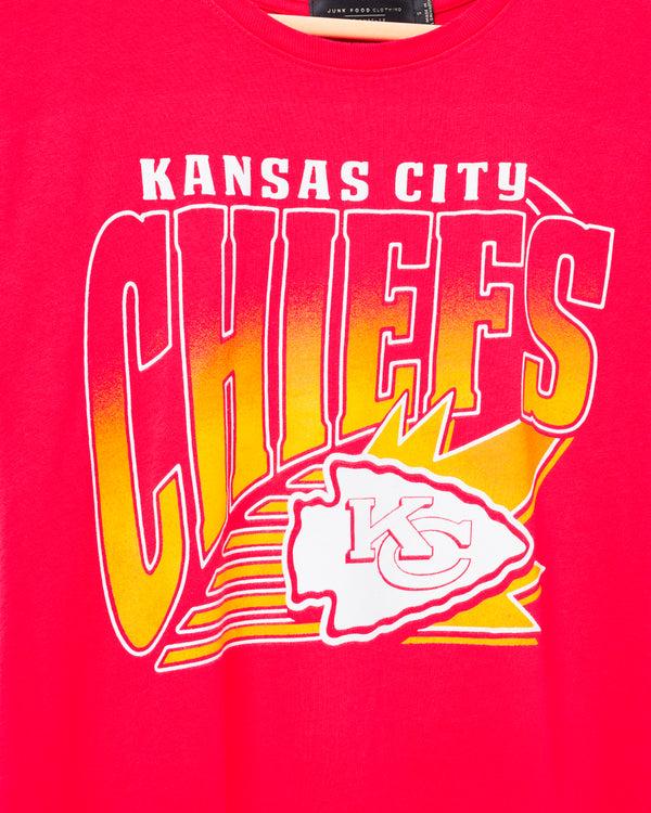 Junk Food Clothing Women's Kansas City Chiefs Vintage Tee Licorice