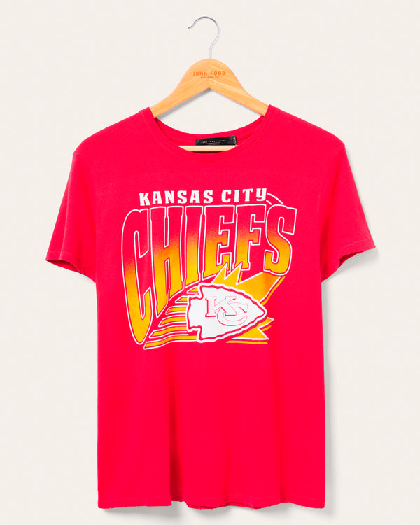 junk food clothing Women's Kansas City Chiefs Vintage Tee Licorice