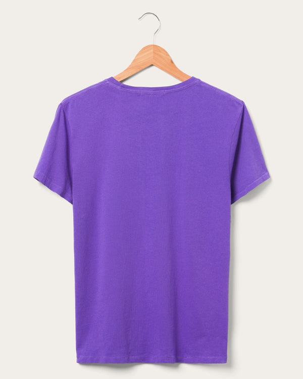 Junk Food Clothing Women's Lakers Banner Vintage Tee Purple