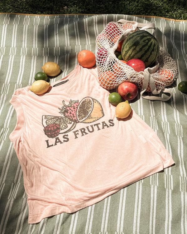 Junk Food Clothing Women's Las Frutas Vintage Tissue Tank Spanish Villa