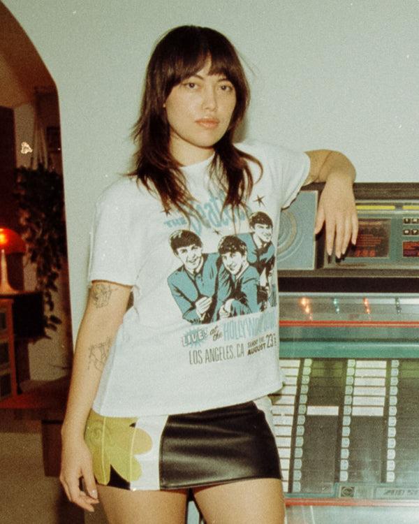 Junk Food Clothing Women's Live At The Hollywood Bowl Vintage Tee Vintage White