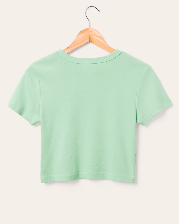 Junk Food Clothing Women's Los Angeles Baby Tee Quiet Green