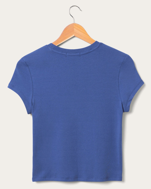 Junk Food Clothing Women's Los Angeles Rams Baby Tee Liberty