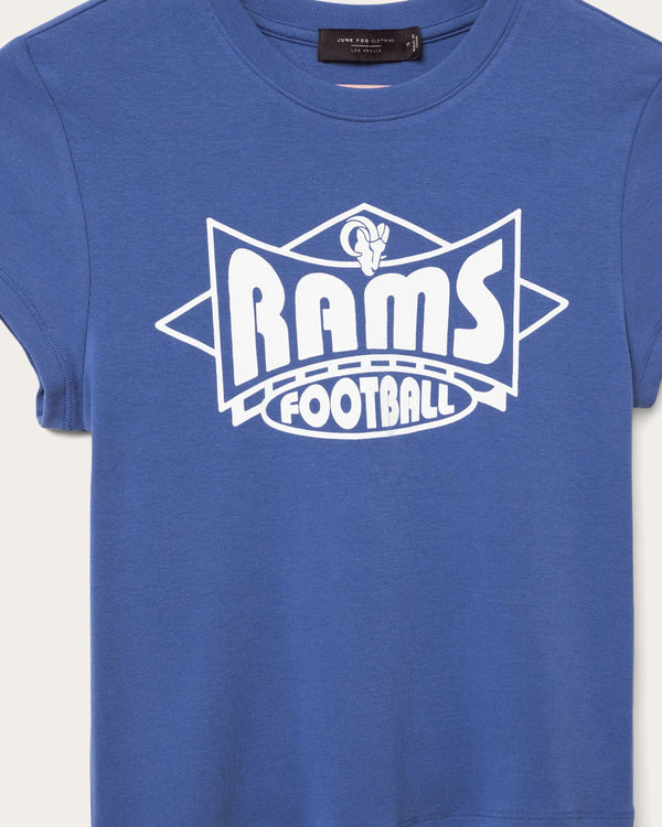 Junk Food Clothing Women's Los Angeles Rams Baby Tee Liberty