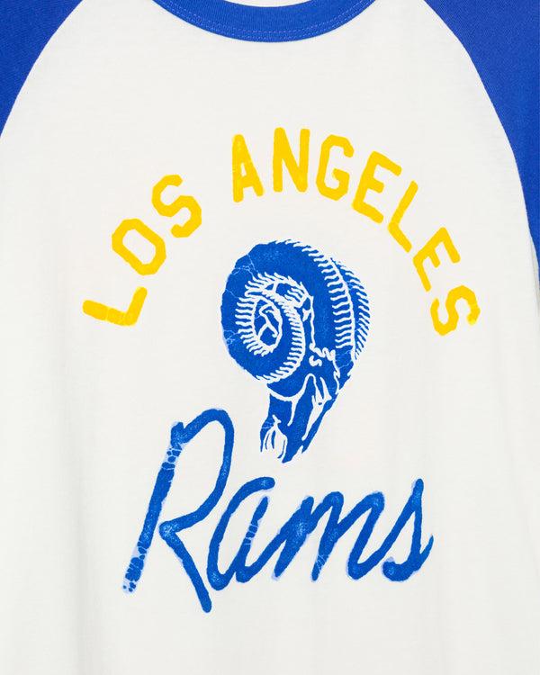 Junk Food Clothing Women's Los Angeles Rams Long Sleeve Sugar/Liberty