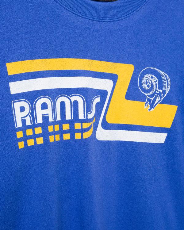 Junk Food Clothing Women's Los Angeles Rams Retro Crop Fleece Liberty