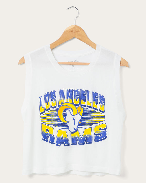 junk food clothing Women's Los Angeles Rams Tank White