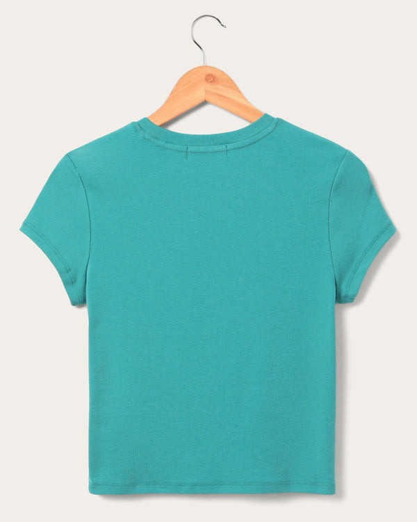 Junk Food Clothing Women's Miami Dolphins Baby Tee Teal