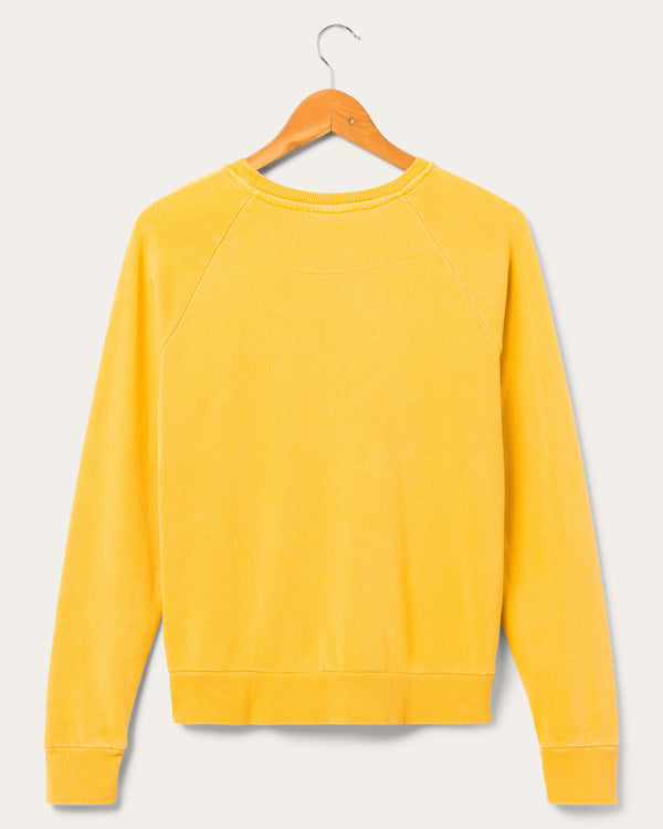 Junk Food Clothing Women's Mickey Mouse Fleece Vintage Raglan Pullover Honey Gold