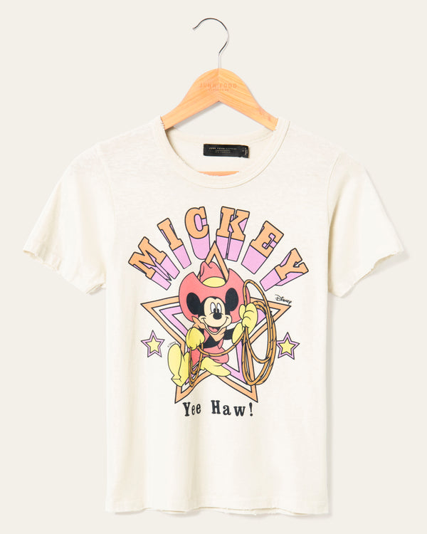 junk food clothing Women's Mickey Rodeo Original Tee Birch