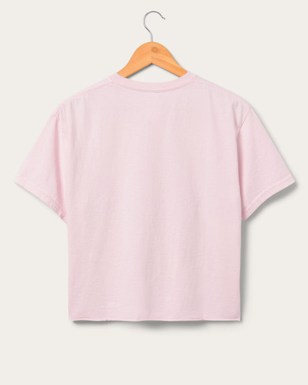 Junk Food Clothing Women's Mickey Surf Flea Market Crop Tee Light Pink