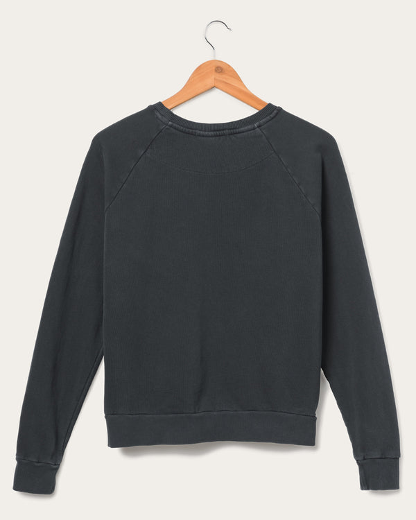 Junk Food Clothing Women's Mickey Thumbs Up Vintage Raglan Pullover Vintage Black