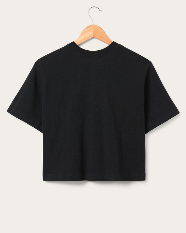 Junk Food Clothing Women's Minnesota Vikings Blitz Mock Neck Crop Tee Black