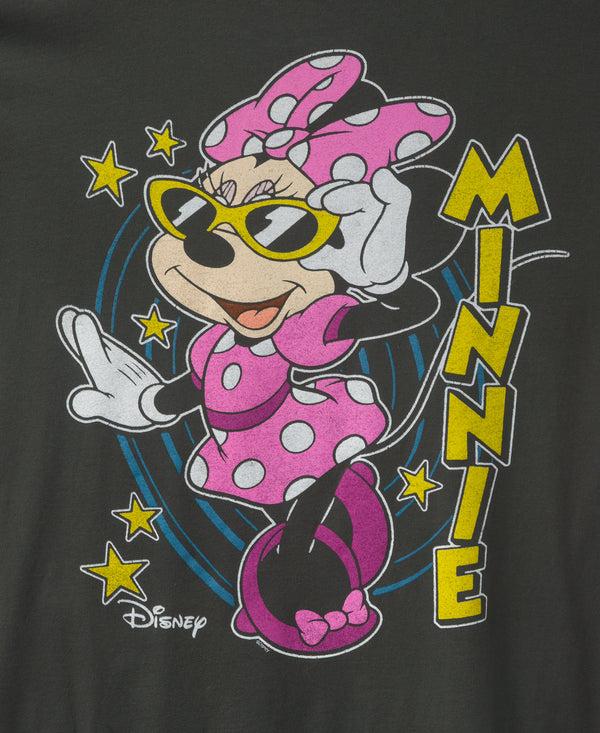 Junk Food Clothing Women's Minnie Mouse Superstar Oversized Tee Vintage Black