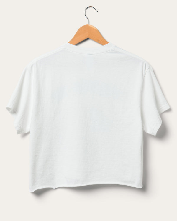 Junk Food Clothing Women's MTV Cowboy Up Flea Market Crop Tee White