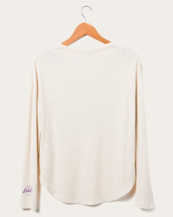 Junk Food Clothing Women's NBA Los Angeles Lakers Sunday Thermal Oatmeal Heather