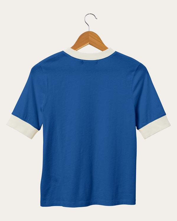 Junk Food Clothing Women's NBA New York Knicks Slim Ringer Tee Liberty