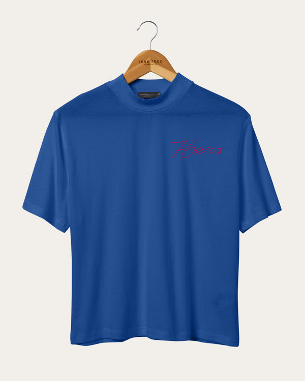 junk food clothing Women's NBA Philadelphia 76ers Mock Neck Tee Liberty