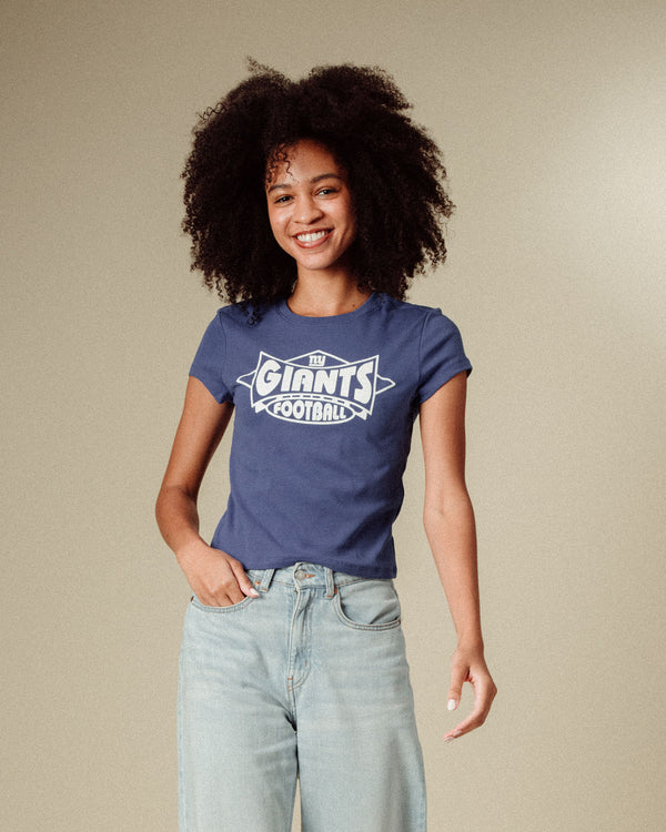 Junk Food Clothing Women's New York Giants Baby Tee Liberty