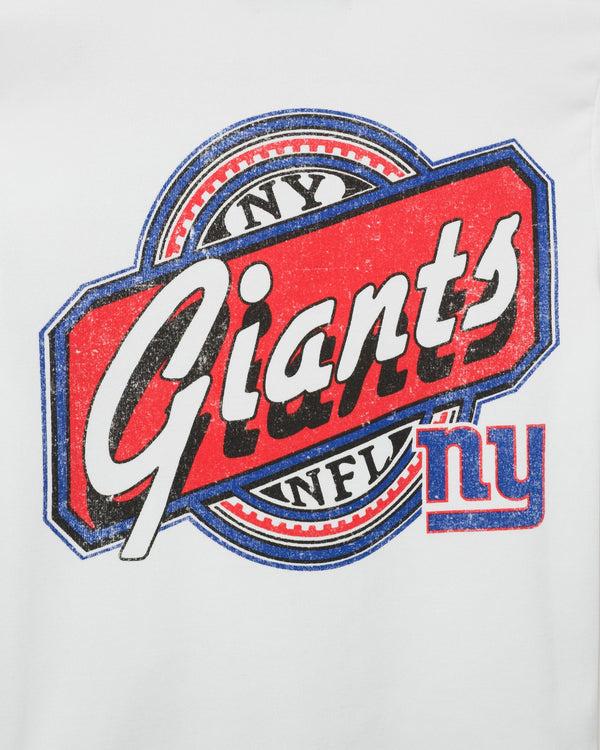 Junk Food Clothing Women's New York Giants Cheers Baby Tee Vintage White