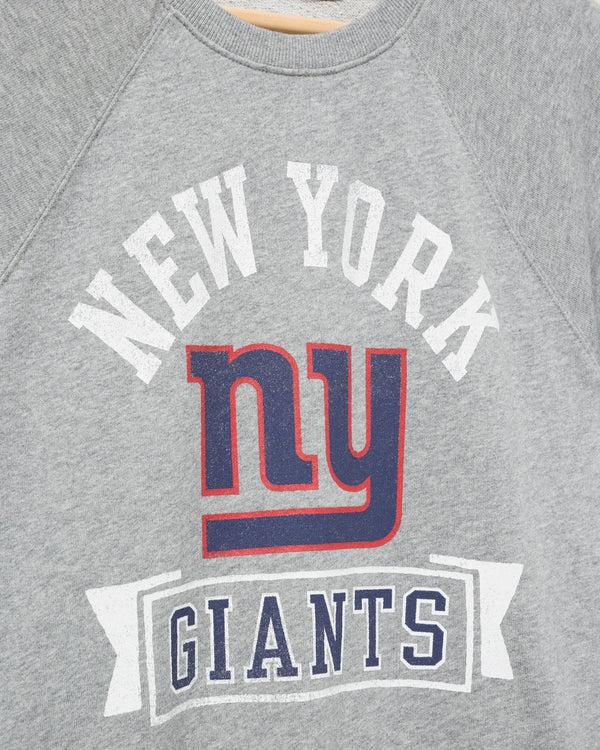 Junk Food Clothing Women's New York Giants Raglan Fleece Tank Heather Grey