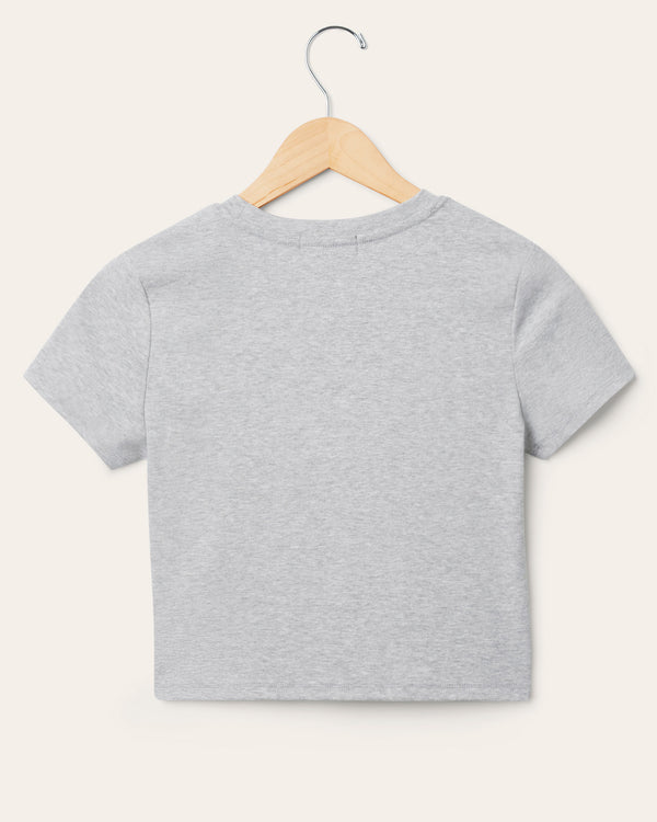 Junk Food Clothing Women's New York Giants Sideline Baby Tee Heather Grey