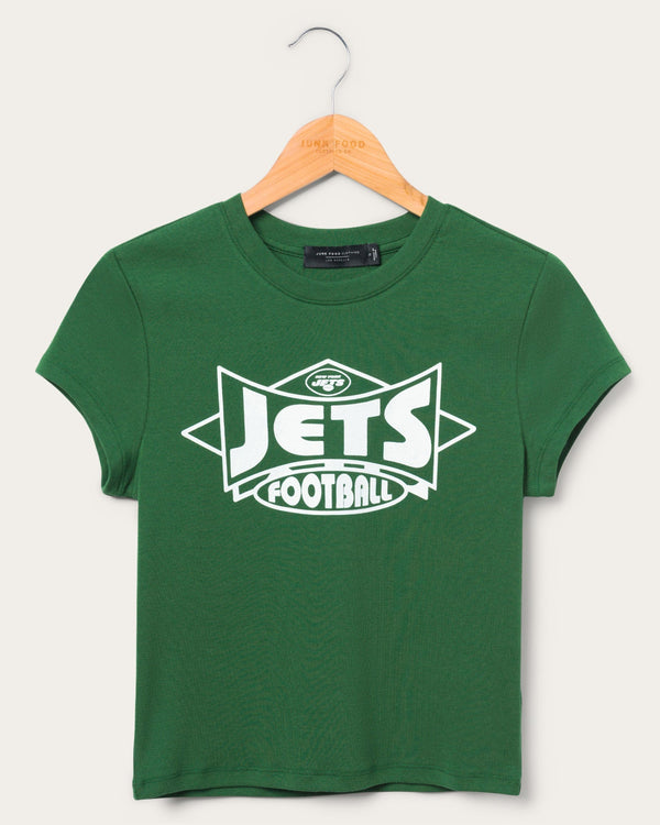 junk food clothing Women's New York Jets Baby Tee Hunter