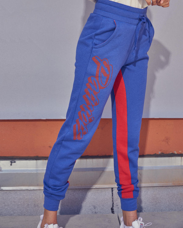 Junk Food Clothing Women's Patriots Paneled Fleece Jogger LIBERTY