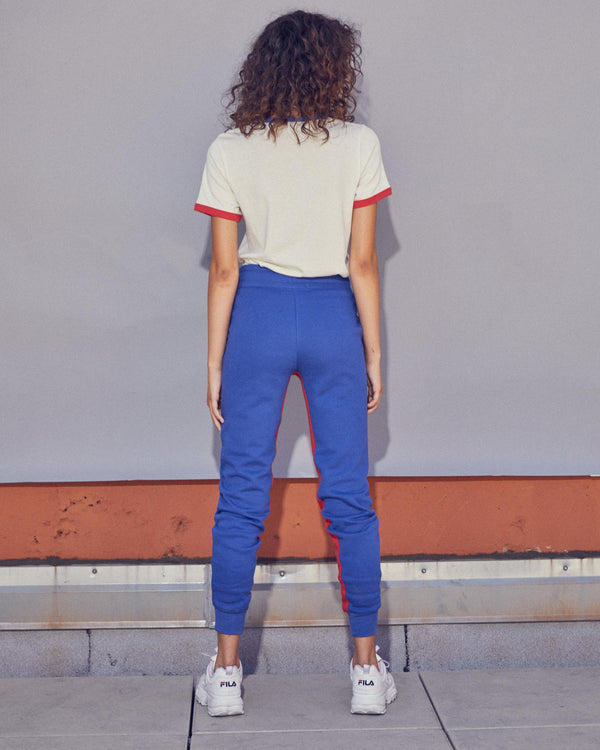 Junk Food Clothing Women's Patriots Paneled Fleece Jogger LIBERTY