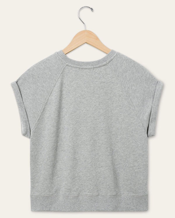 Junk Food Clothing Women's Philadelphia Eagles Raglan Fleece Tank Heather Grey