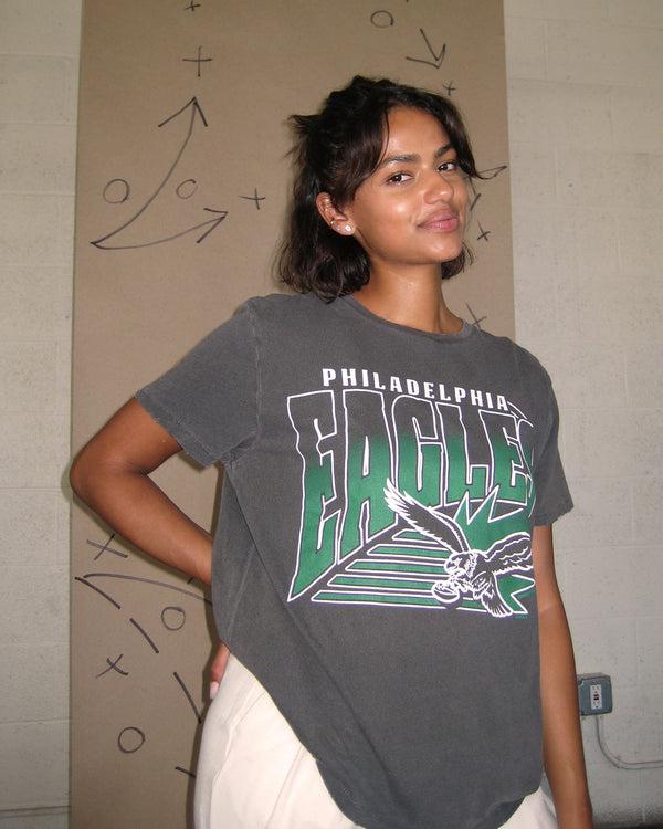 Junk Food Clothing Women's Philadelphia Eagles Vintage Tee Midnight
