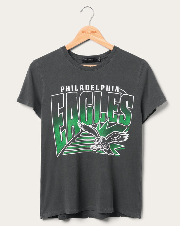 junk food clothing Women's Philadelphia Eagles Vintage Tee Midnight